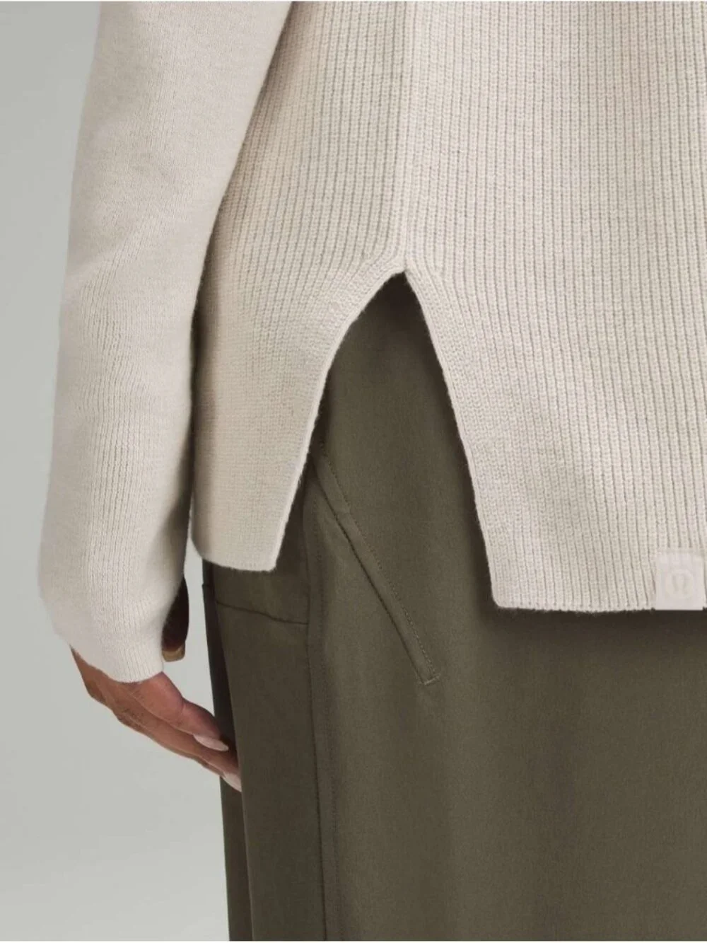 Lululemon Take It All In Cotton-Blend Sweater White Opal